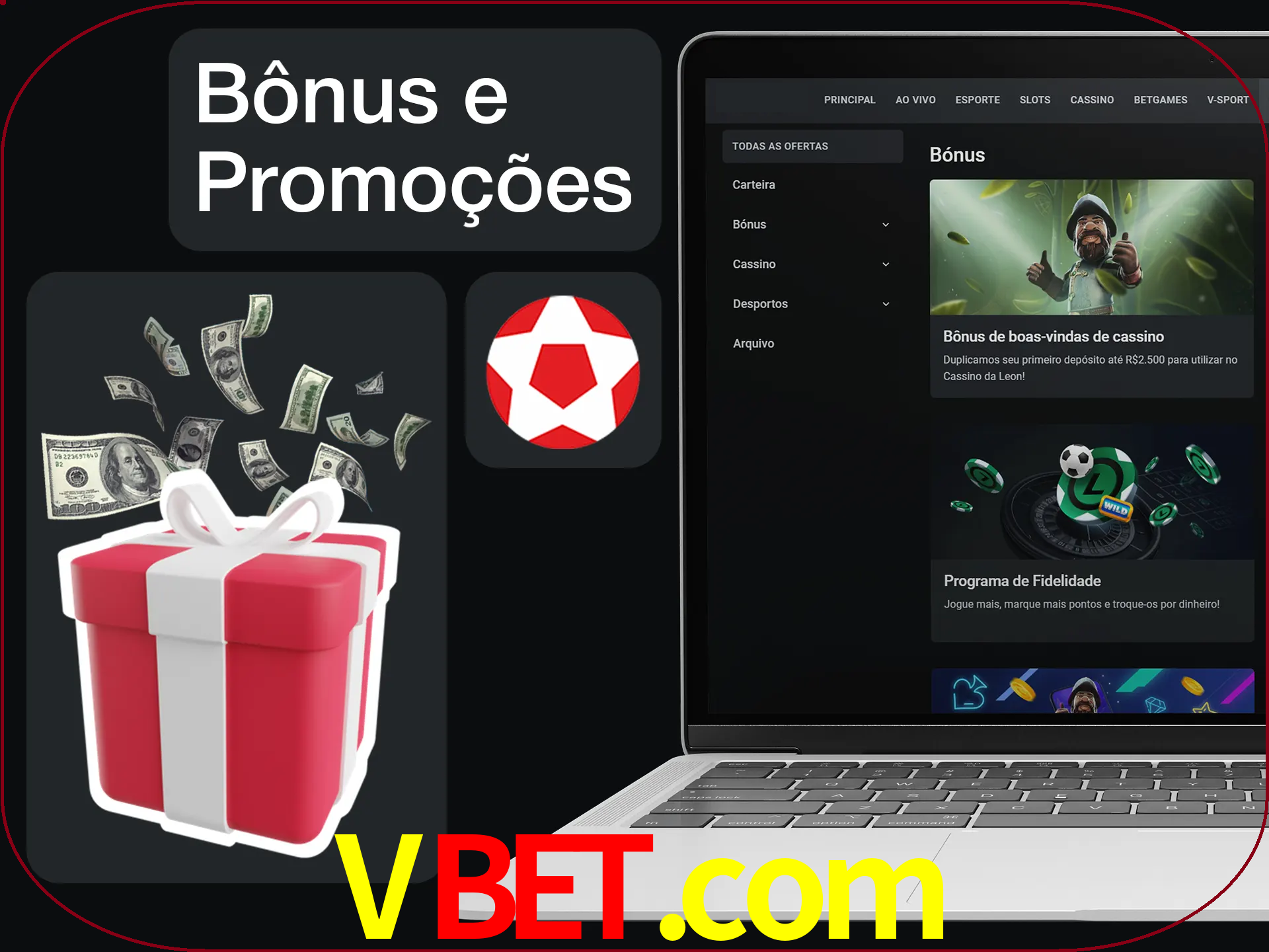 Verifique se há novos bônus e promoções.